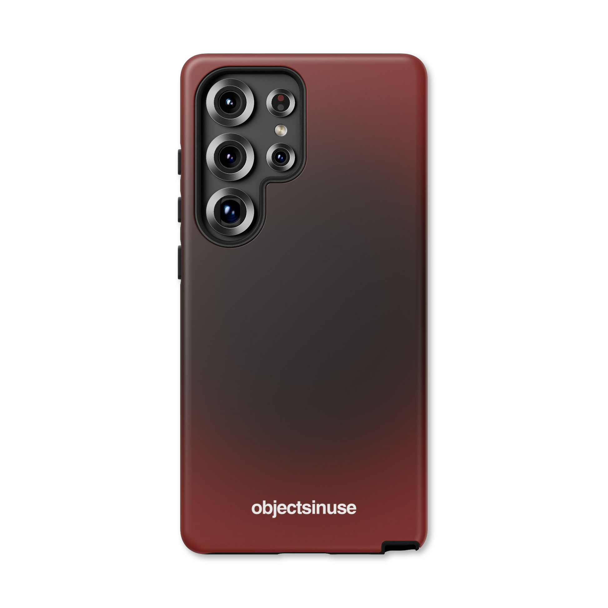 Samsung Galaxy Abstract Black Phone Case Gradient phone case with 'objectsinuse' branding on a white background