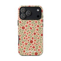 Apple iPhone Cute Abstract Phone case with floral pattern on a white background